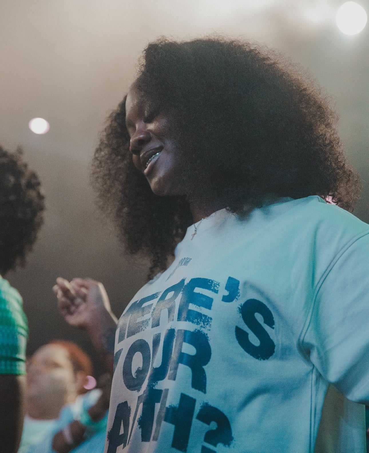 Where’s Your Faith ® - Cream/ Blue “Oversized”