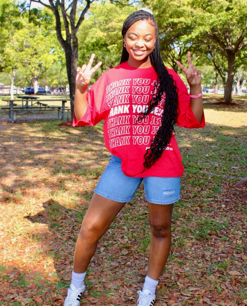 Thank You Jesus Tee “Oversized” R/W