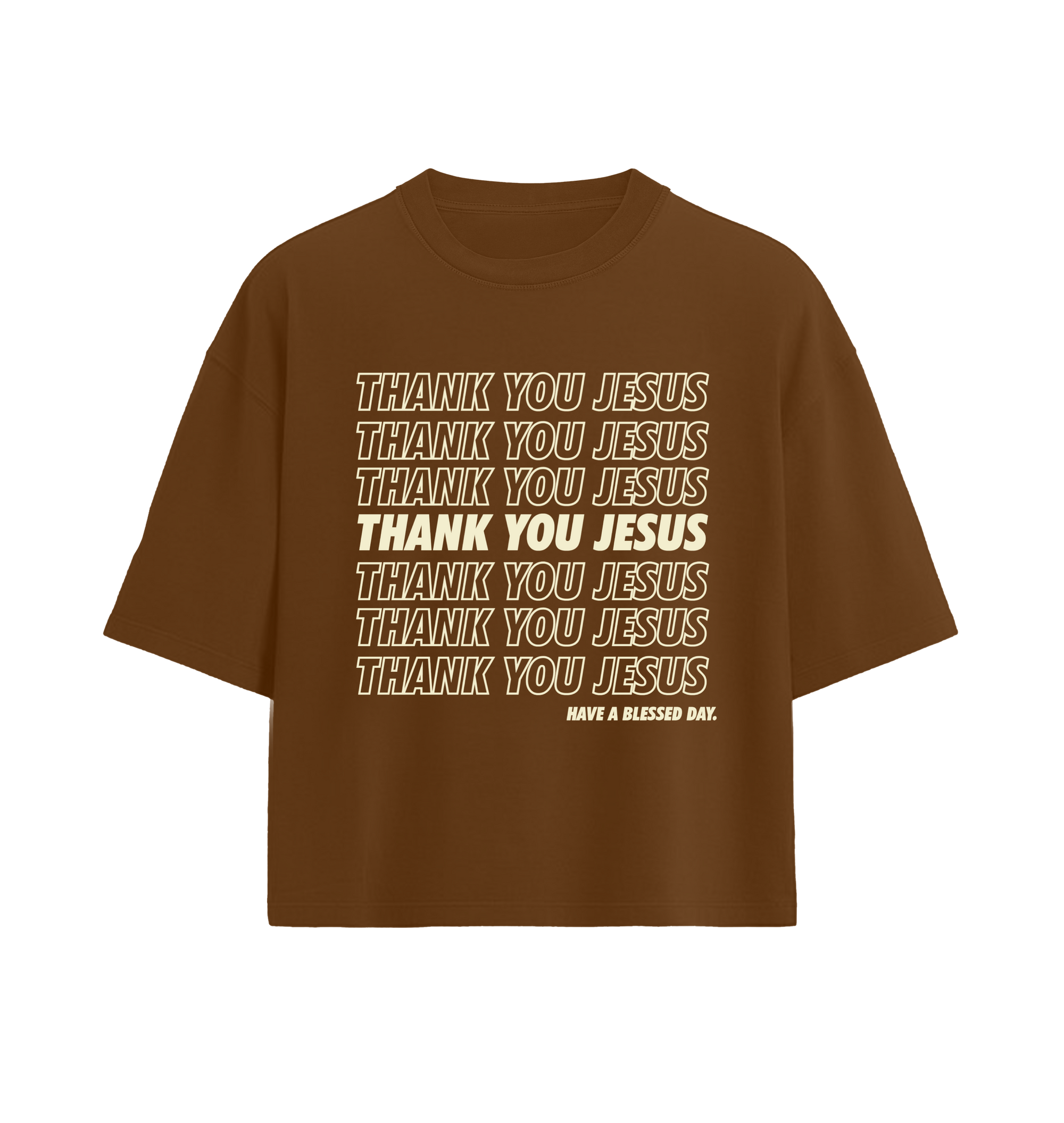 Thank You Jesus Tee “Oversized” B/C