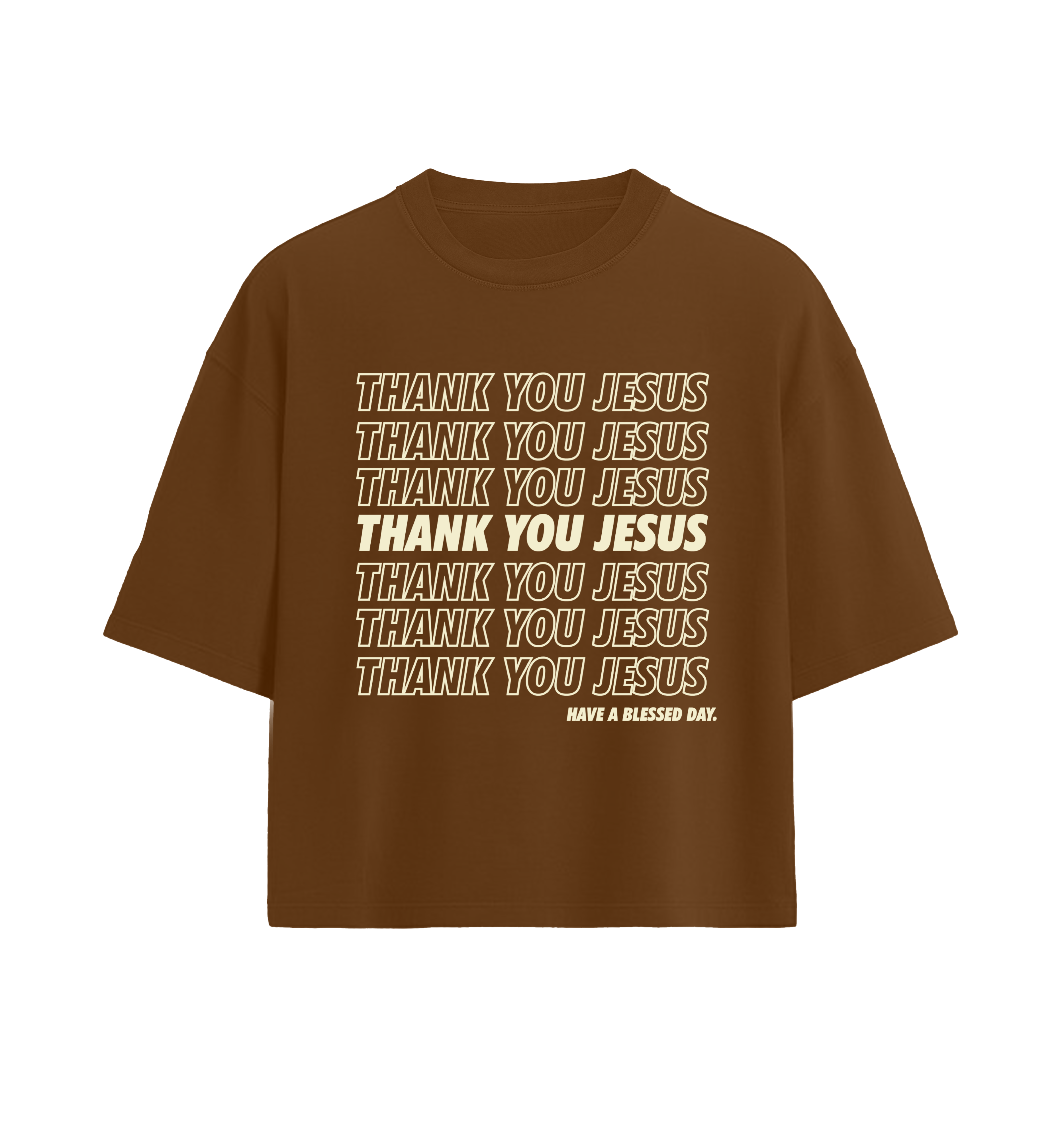 Thank You Jesus Tee “Oversized” B/C