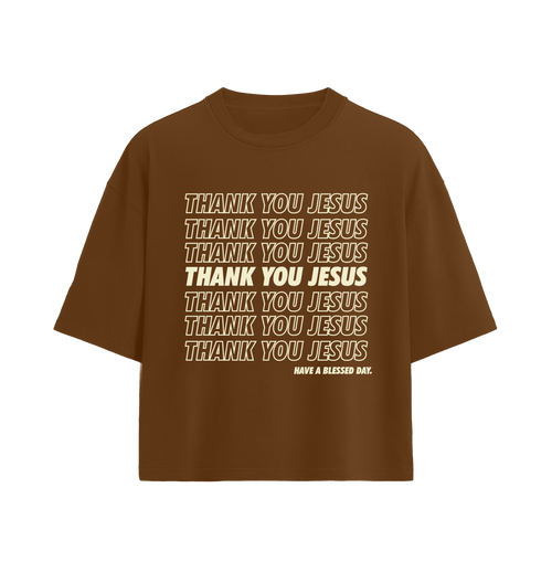 Thank You Jesus Tee “Oversized” B/C